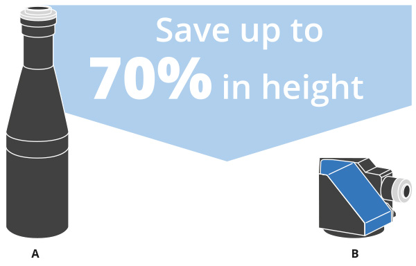 Save up to 70% in height
